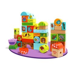 Набор деревянных блоков Tooky Toy, лесная тема цена и информация | Развивающие игрушки | 220.lv