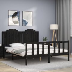 Каркас кровати vidaXL, 120x200 см, черный цена и информация | Кровати | 220.lv