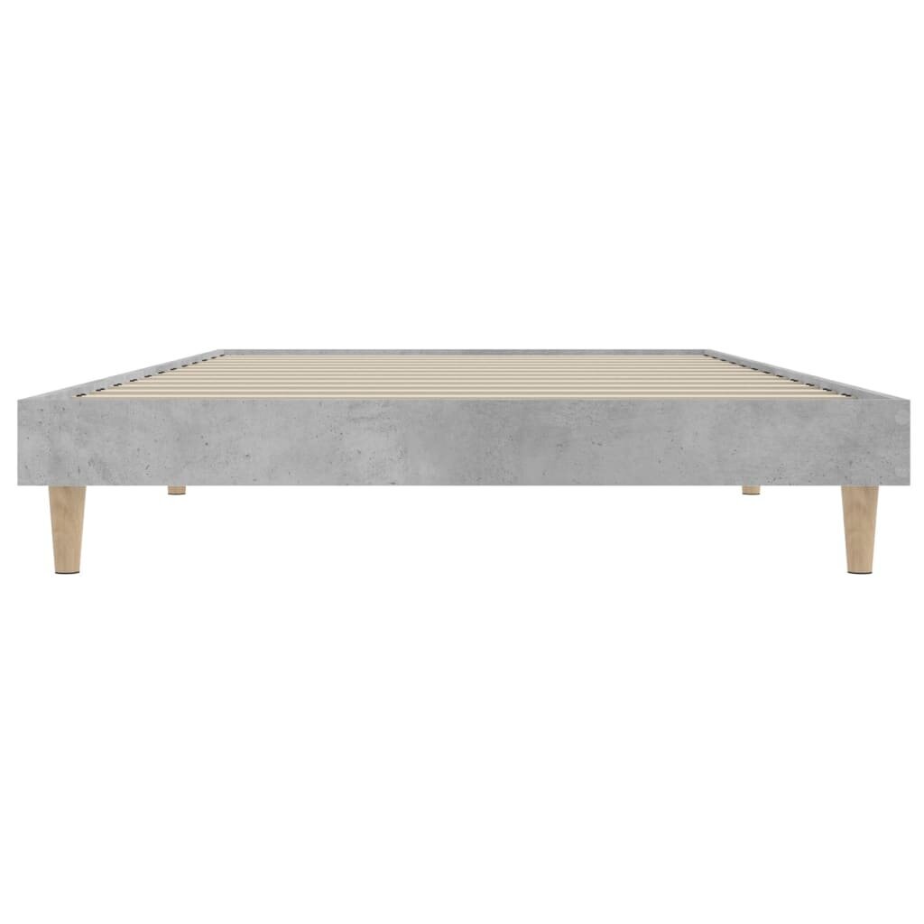vidaXL gultas rāmis, betona pelēks, 100x200 cm, inženierijas koks cena un informācija | Gultas | 220.lv