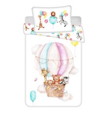 Gultasveļas komplekts Animals Flying Balloon Baby, 100x135 cm cena un informācija | Gultas veļas komplekti | 220.lv