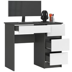 Письменный стол A-7 CLP, серый/белый цвет цена и информация | Компьютерные, письменные столы | 220.lv