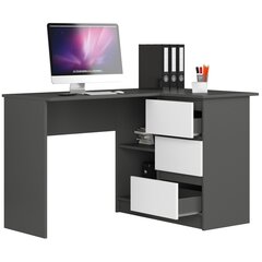 Письменный стол B16 CLP, серый/белый цвет цена и информация | Компьютерные, письменные столы | 220.lv