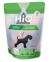 HiQ Mini Junior mazo šķirņu jauniem suņiem, ar mājputnu, 400 g cena un informācija | Sausā barība suņiem | 220.lv