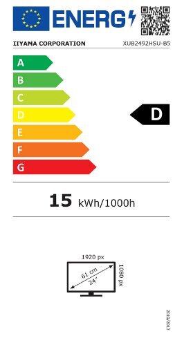 Iiyama ProLite XUB2492HSU-B5 cena un informācija | Monitori | 220.lv