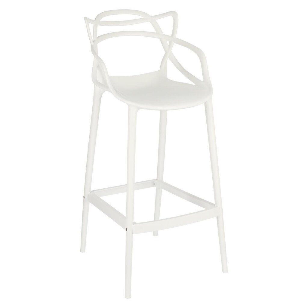 Lexi bāra krēsls balta plastmasa цена и информация | Virtuves un ēdamistabas krēsli | 220.lv