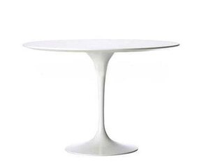 Стол "Fiber 120" вдохновленный "Tulip Table MDF" белый круглый цена и информация | Кухонные и обеденные столы | 220.lv