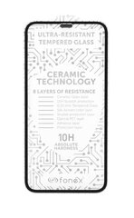 Fonex 3D Ceramic - защитное стекло 10H, iPhone 12 PRO MAX, с черной кромкой цена и информация | Защитные пленки для телефонов | 220.lv