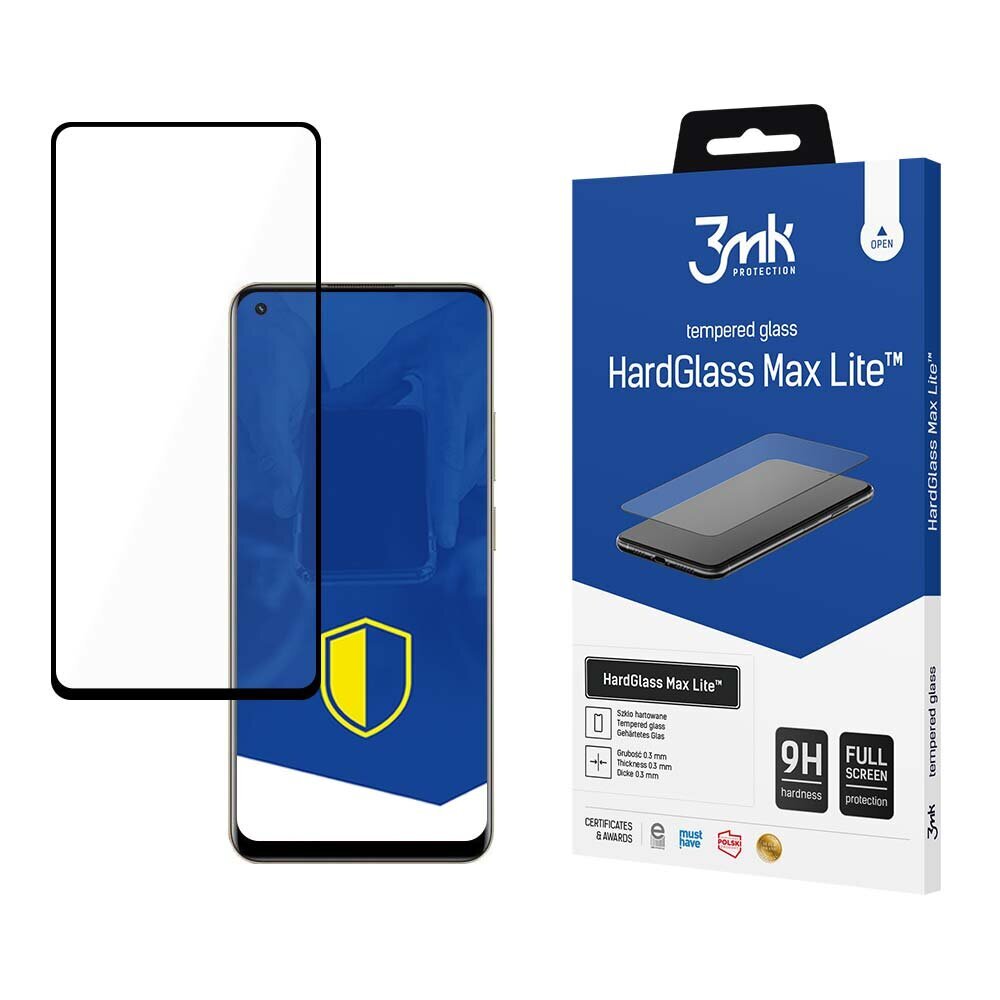 Realme 11 - 3mk HardGlass Max Lite™ screen protector cena un informācija | Ekrāna aizsargstikli | 220.lv