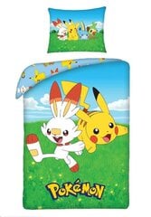 Детский комплект постельного белья Pokemon 140x200см, 2 части  цена и информация | Детское постельное бельё | 220.lv