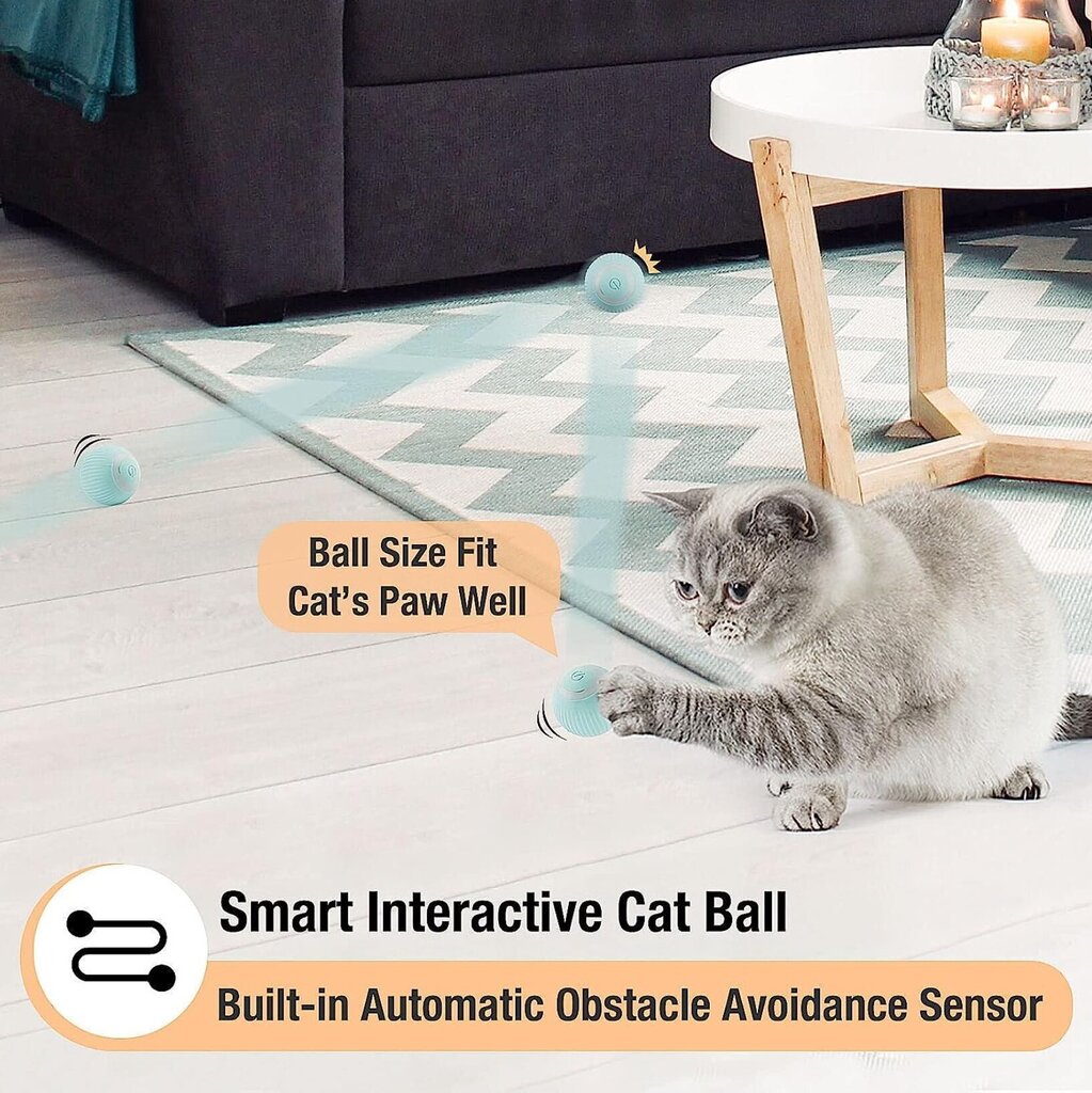 Interaktīva viedā bumba kaķiem Smart Cat Ball цена и информация | Rotaļlietas kaķiem | 220.lv