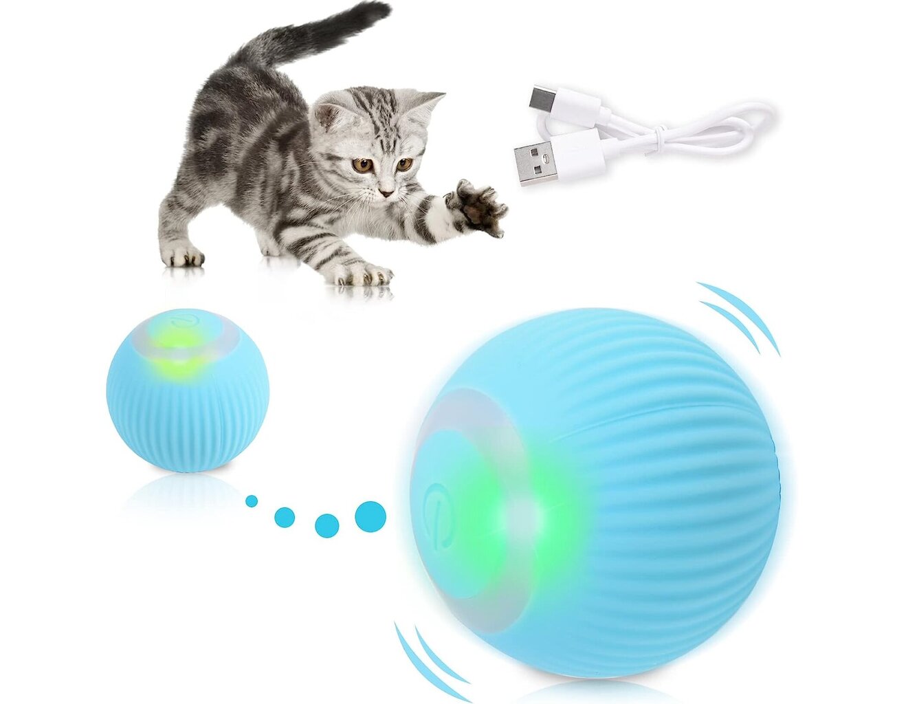 Interaktīva viedā bumba kaķiem Smart Cat Ball цена и информация | Rotaļlietas kaķiem | 220.lv