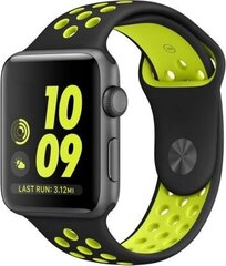 Apple Watch 4 / 5 / 6 / 7 / 8 / SE / ULTRA (42 / 44 / 45 / 49 MM), черный/салатный с мягким ремешком Tech-Protect цена и информация | Аксессуары для смарт-часов и браслетов | 220.lv