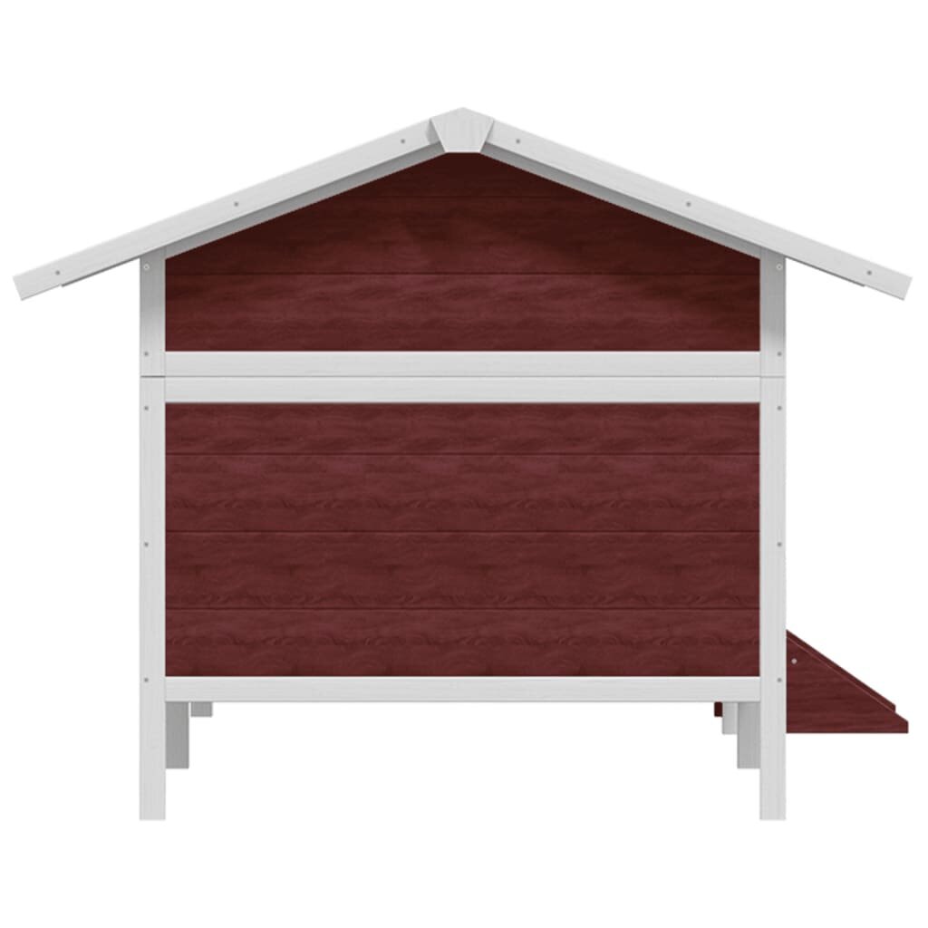 vidaXL suņu būda, mokas krāsā, 159x120x88,5 cm, priedes masīvkoks cena un informācija | Suņu gultas, spilveni, būdas | 220.lv