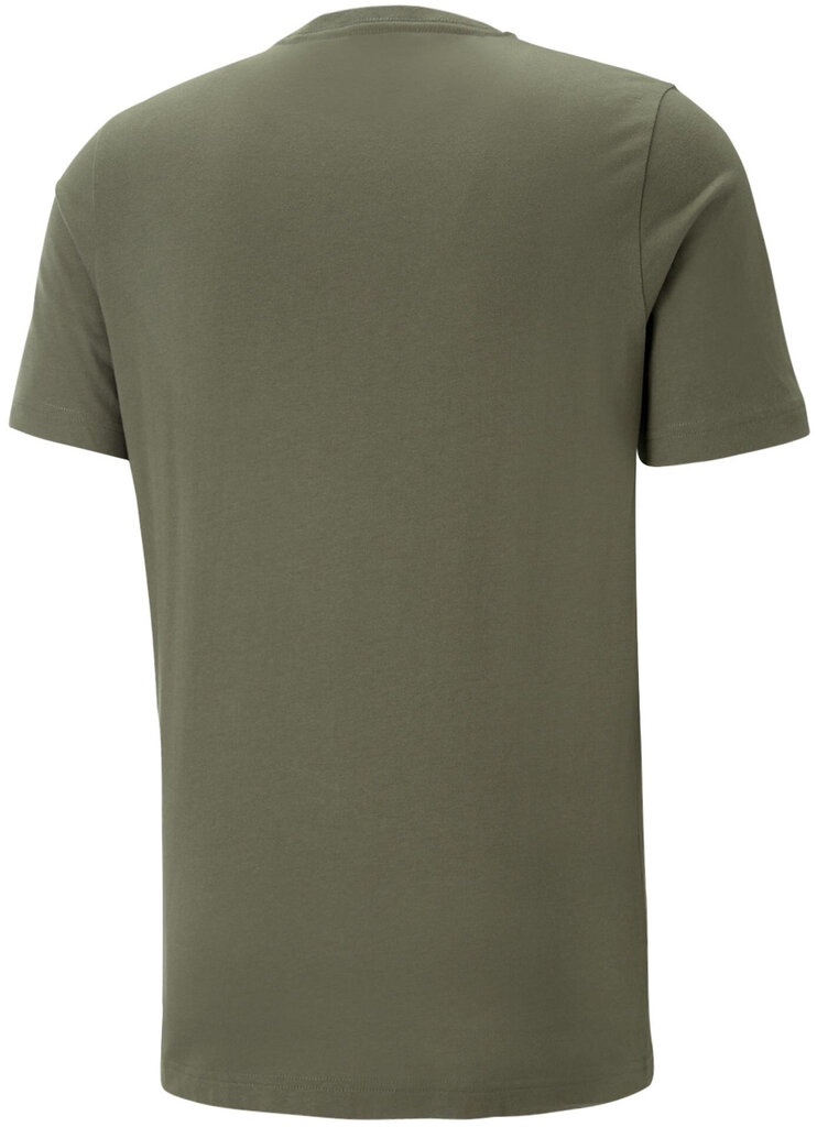 Puma T-krekls vīriešiem Ess Logo Tee Khaki 586667 36 цена и информация | Vīriešu T-krekli | 220.lv