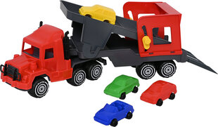 Transportēšanas kravas automašīna Plasto, 47 cm, sarkana cena un informācija | Rotaļlietas zēniem | 220.lv
