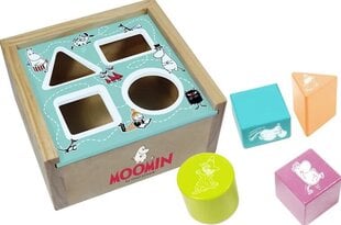 Koka kluči ar kastīti Moomin Wooden Sorting Box cena un informācija | Rotaļlietas zīdaiņiem | 220.lv