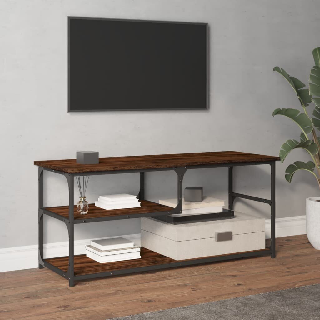 vidaXL TV galdiņš, 103x38x46,5 cm, inženierijas koks, tērauds cena un informācija | TV galdiņi | 220.lv