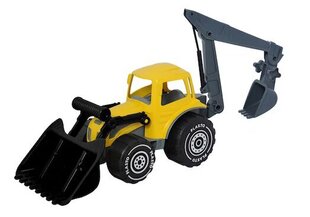 Большой трактор с экскаватором Plasto, 60 см цена и информация | Конструктор автомобилей игрушки для мальчиков | 220.lv