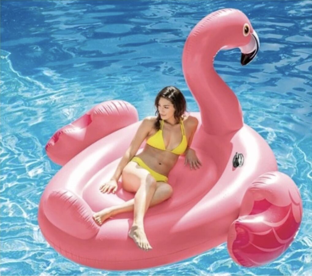 Lielais peldēšanas aplis "Flamingo", 142x137x97 cm cena un informācija | Piepūšamās rotaļlietas un pludmales preces | 220.lv