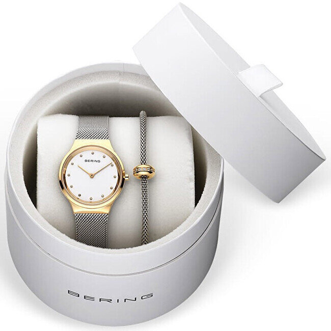 Klasisks pulkstenis Bering + rokassprādze 12131-010-SET19 cena un informācija | Sieviešu pulksteņi | 220.lv