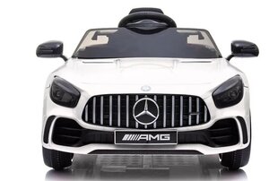 Vienvietīgs elektromobilis Mercedes GTR AMG 12V, balts cena un informācija | Bērnu elektroauto | 220.lv