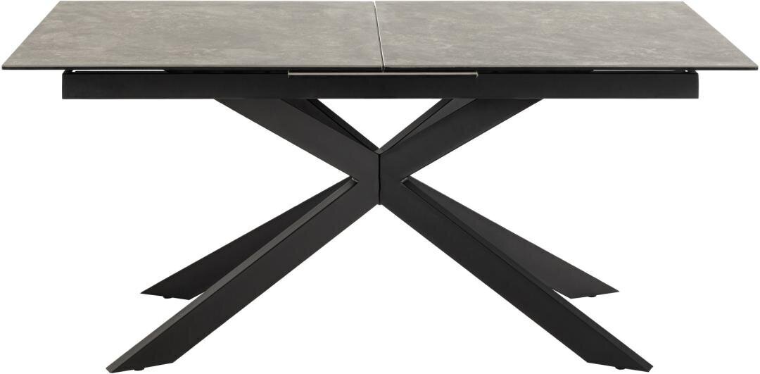 Pusdienu galds Bendt Irwine, 200-240x100 cm, melns cena un informācija | Virtuves galdi, ēdamgaldi | 220.lv