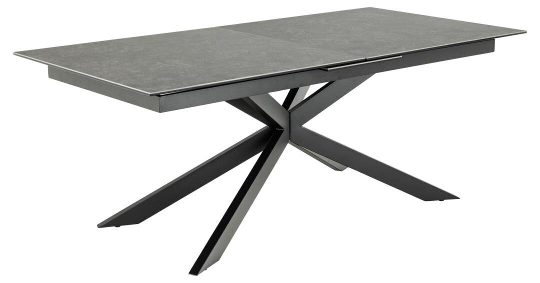Pusdienu galds Bendt Irwine, 200-240x100 cm, melns cena un informācija | Virtuves galdi, ēdamgaldi | 220.lv