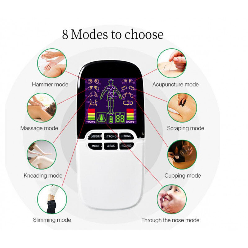 Elektrostimulācijas aparāts, sāpju mazināšanai + masāža, meditācija cena un informācija | Masāžas ierīces | 220.lv