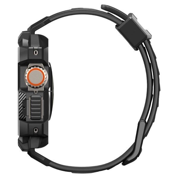 Spigen Rugged Armor Pro Apple Watch Ultra 49mm ACS05460, melns цена и информация | Viedpulksteņu un viedo aproču aksesuāri | 220.lv