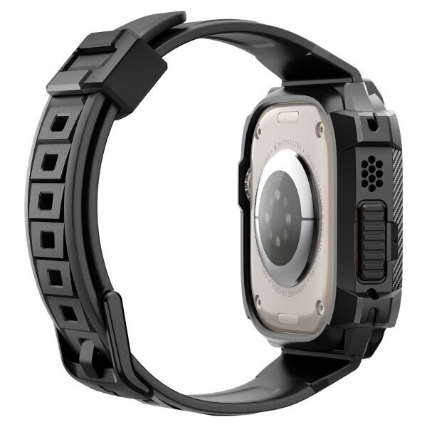 Spigen Rugged Armor Pro Apple Watch Ultra 49mm ACS05460, melns цена и информация | Viedpulksteņu un viedo aproču aksesuāri | 220.lv