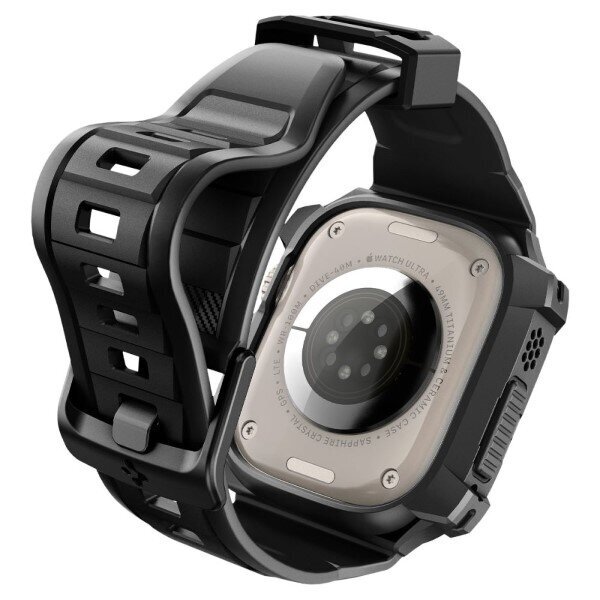 Spigen Rugged Armor Pro Apple Watch Ultra 49mm ACS05460, melns cena un informācija | Viedpulksteņu un viedo aproču aksesuāri | 220.lv