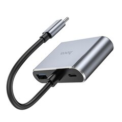 Адаптер Hoco HB30 Type-C to HDMI+VGA+USB-A3.0+Type-C, серый цена и информация | Адаптеры и USB разветвители | 220.lv