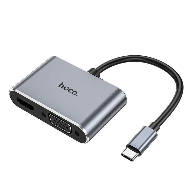 Parveidotājs Hoco HB30 Type-C to HDMI+VGA+USB-A3.0+Type-C peleks cena un informācija | Adapteri un USB centrmezgli | 220.lv