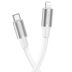 USB kabelis Borofone BX82 PD20W Type-C uz Lightning 1.0m balts cena un informācija | Savienotājkabeļi | 220.lv