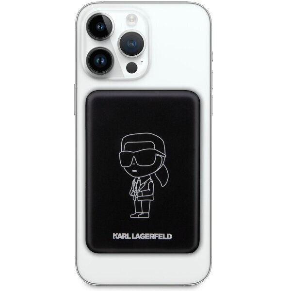 Karl Lagerfeld Powerbank indukcyjny KLPBMKIOTTGK 5W 3000mAh czarny|black Ikonik MagSafe cena un informācija | Lādētāji-akumulatori (Power bank) | 220.lv