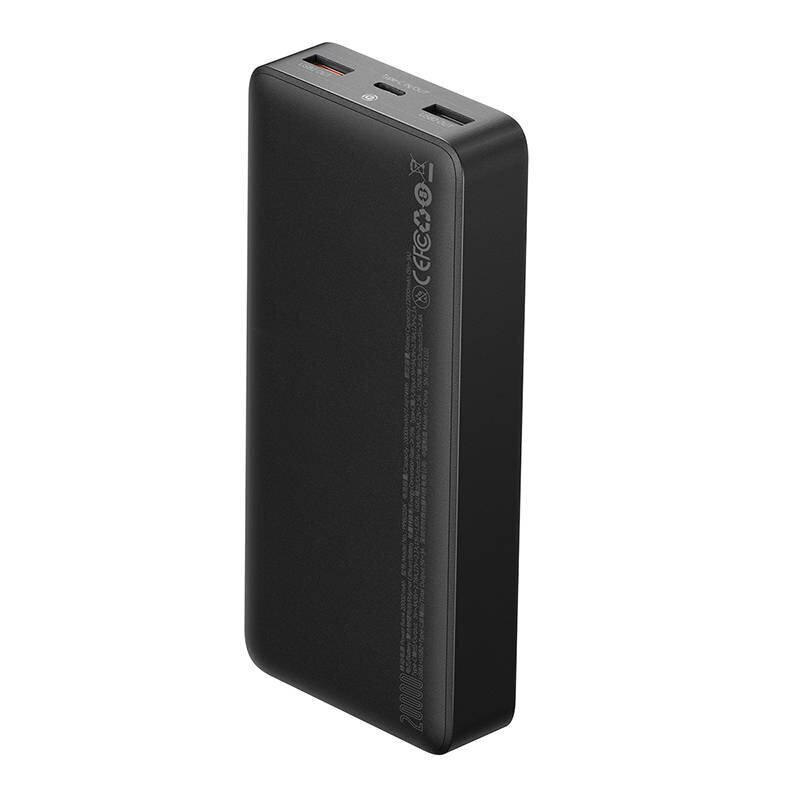 Powerbank Baseus Bipow, 20000mAh, 2x USB, USB-C, 25W (black) cena un informācija | Lādētāji-akumulatori (Power bank) | 220.lv