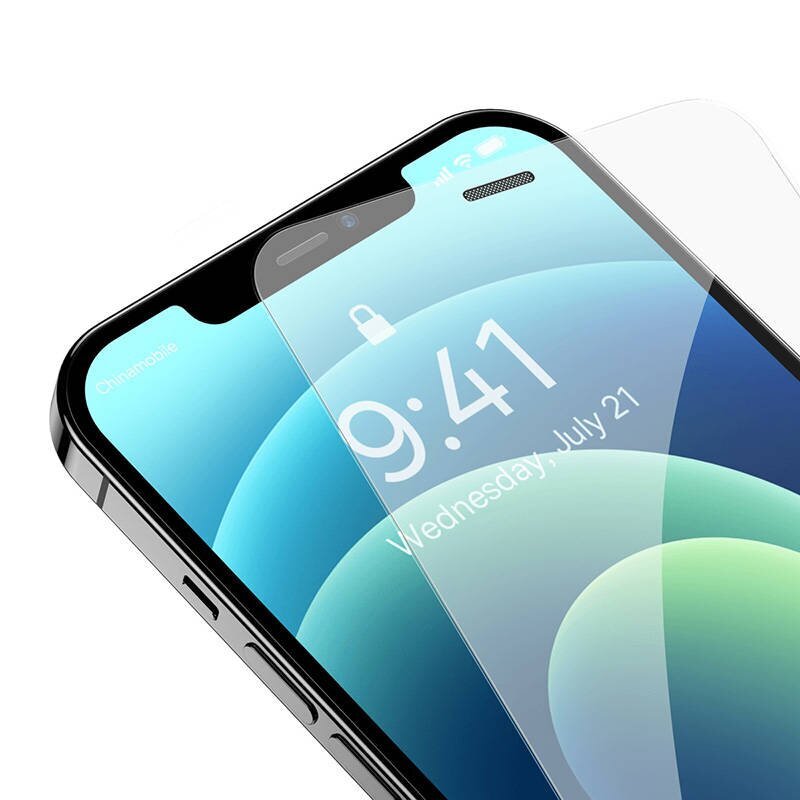 Tempered Glass Baseus 0.4mm Iphone 12|12 Pro + cleaning kit cena un informācija | Ekrāna aizsargstikli | 220.lv