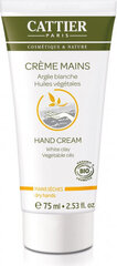Roku krēms Cattier Dry Hands Cream Organic, 75ml cena un informācija | Ķermeņa krēmi, losjoni | 220.lv