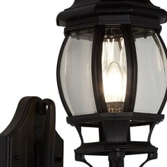 Searchlight уличный, фасадный настенный светильник Bel Aire, 1x60WxE27, IP44, черный, 7144-1 цена и информация | Уличное освещение | 220.lv