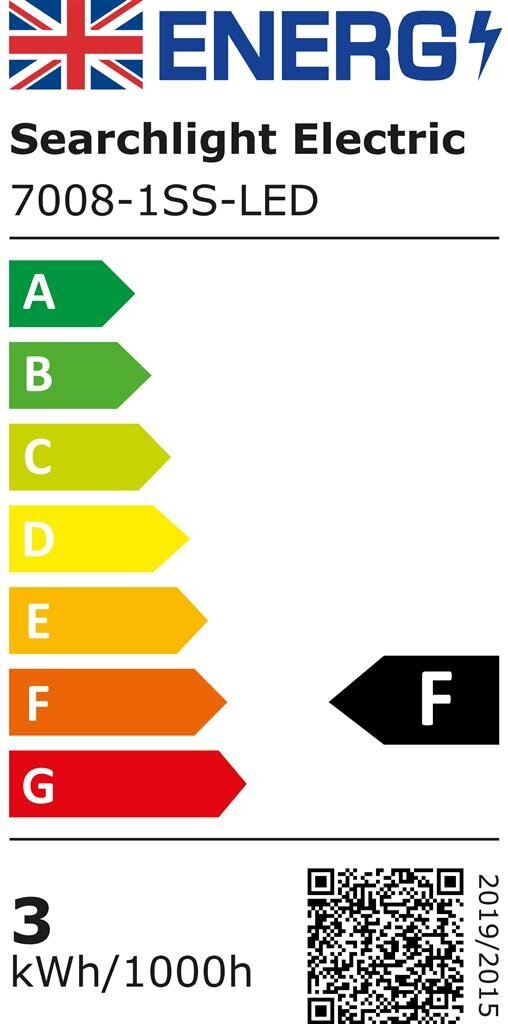 Searchlight āra, fasādes sienas gaismeklis Metro 7008-1SS-LED cena un informācija | Āra apgaismojums | 220.lv