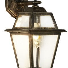 Searchlight уличный, фасадный настенный светильник NEW ORLEANS, 1xE27x60W, IP44, черный и золотой,1522 цена и информация | Уличное освещение | 220.lv