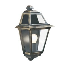 Searchlight āra, fasādes sienas gaismeklis NEW ORLEANS, 1xE27x60W, IP44, melns ar zeltu,1523 cena un informācija | Āra apgaismojums | 220.lv