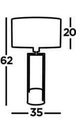 Searchlight galda lampa Claire, 1xE27x60W, EU2871GO цена и информация | Настольные лампы | 220.lv