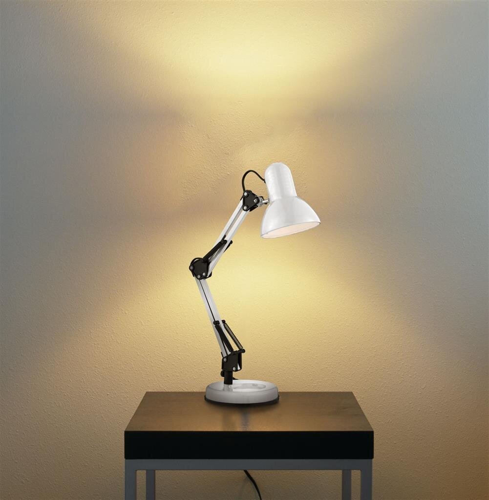 Searchlight galda lampa Desk Partners Hobby, 1xE27x60W, EU2429WH cena un informācija | Galda lampas | 220.lv