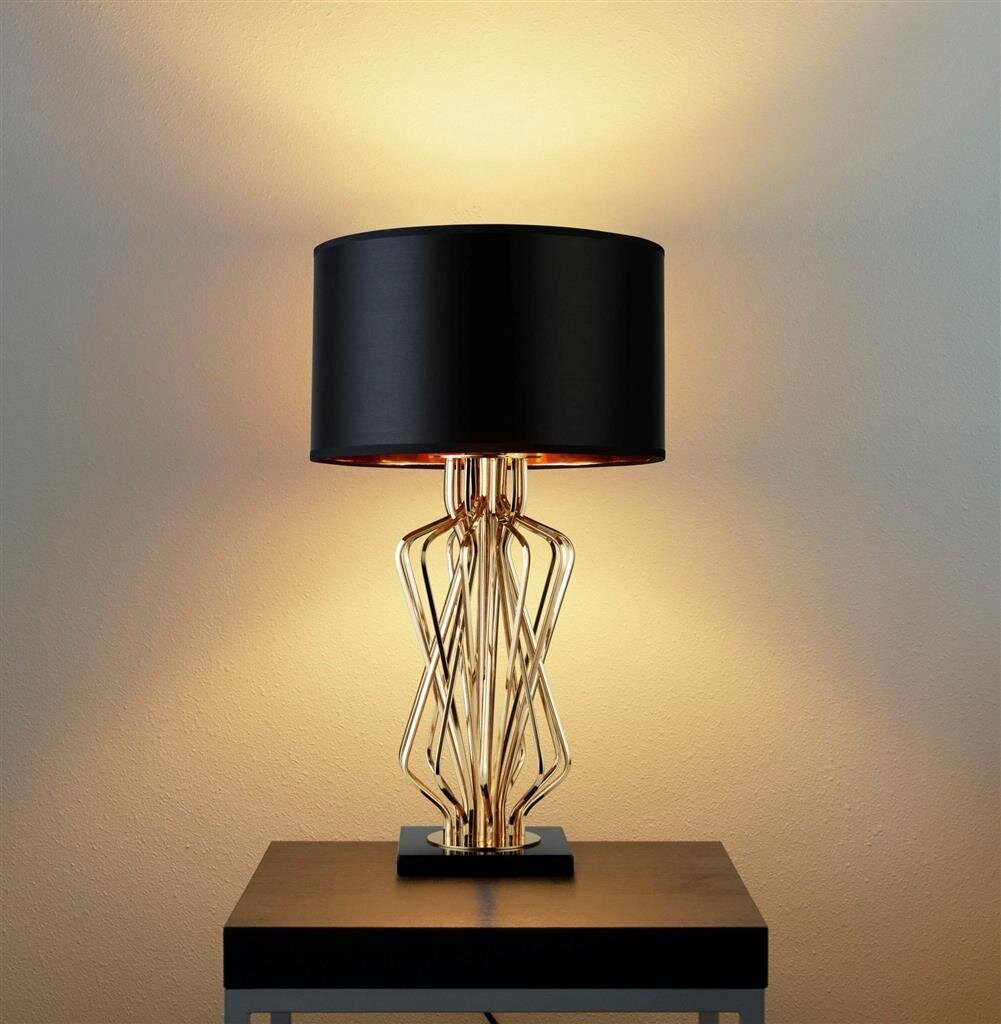 Searchlight galda lampa Ethan, 1xE27x60W, EU4110GO цена и информация | Galda lampas | 220.lv