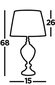 Searchlight galda lampa Greyson, 1xE27x60W, EU3721CL cena un informācija | Galda lampas | 220.lv