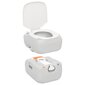 vidaXL portatīvā kempinga tualete, pelēka un balta, 22+12 L, HDPE цена и информация | Biotualetes | 220.lv