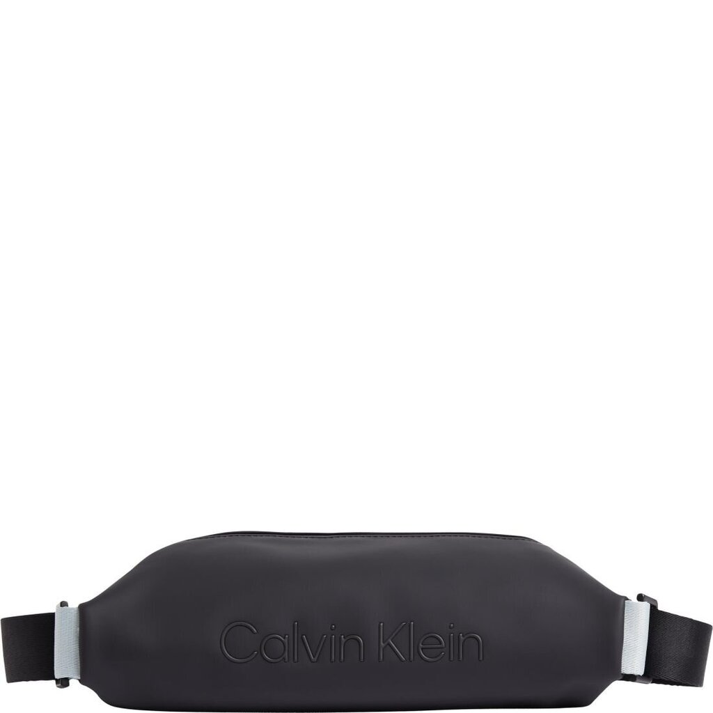 CALVIN KLEIN melna soma ap vidukli Rubberized waistbag цена и информация | Sieviešu somas | 220.lv