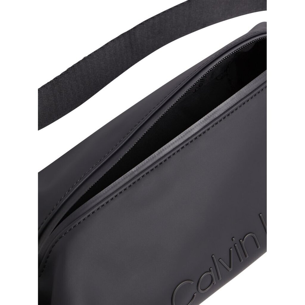 CALVIN KLEIN melna soma ap vidukli Rubberized waistbag цена и информация | Sieviešu somas | 220.lv