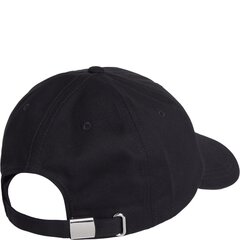 CALVIN KLEIN vīriešu melna cepure ar nagu Essential patch cap цена и информация | Мужские шарфы, шапки, перчатки | 220.lv